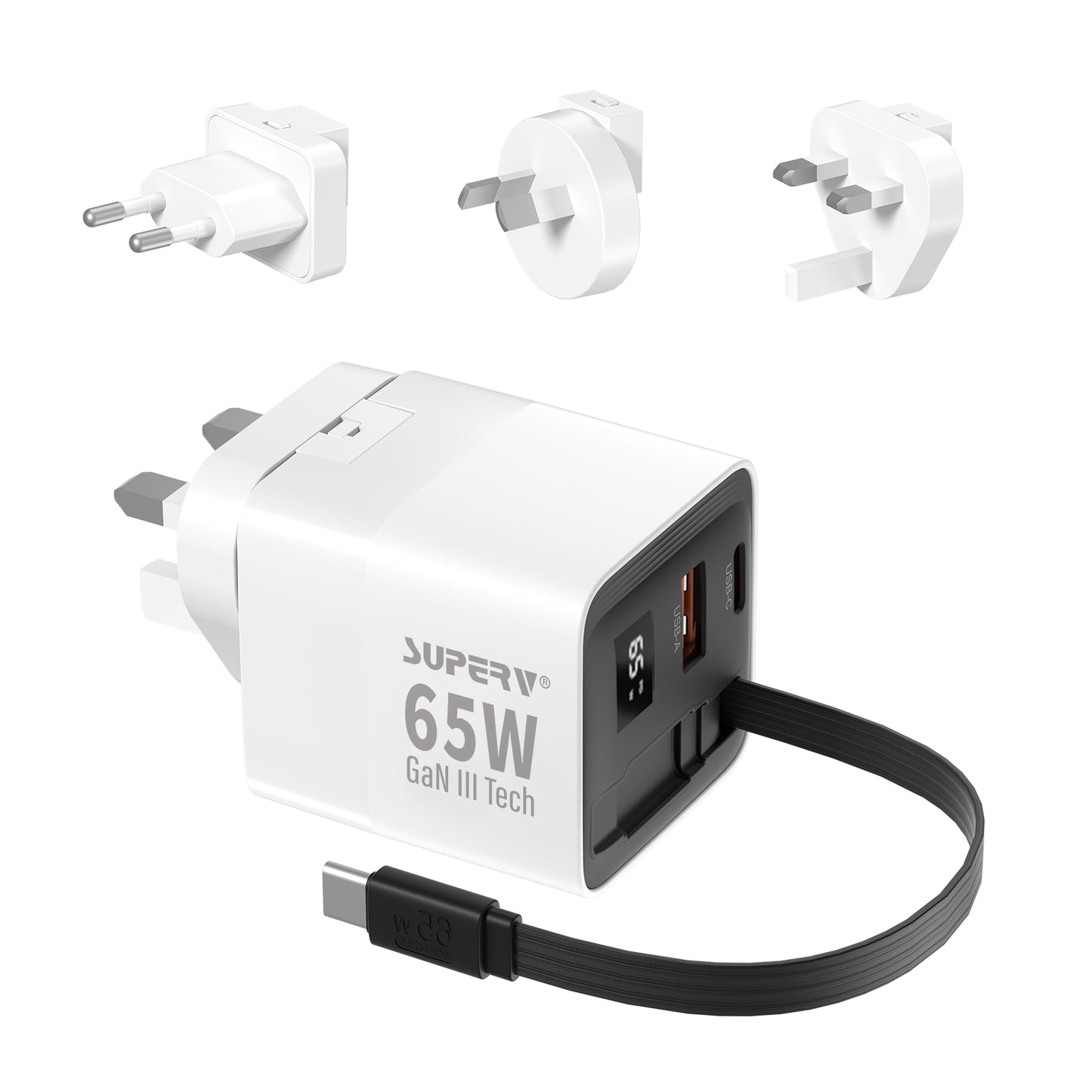 G45 - 〈 世界4種プラグ対応〉トラベル充電ケーブル