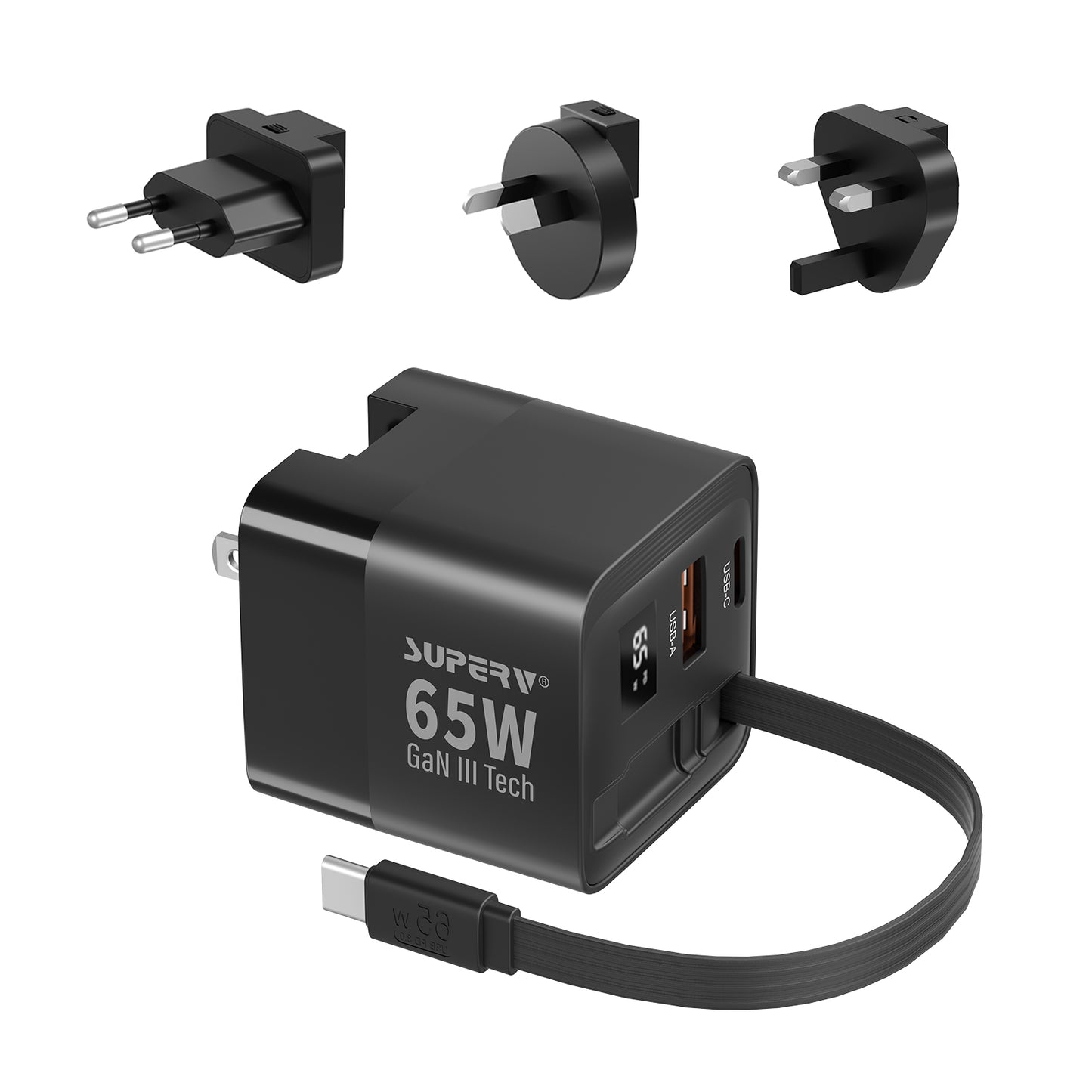 G45 - 〈 世界4種プラグ対応〉トラベル充電ケーブル