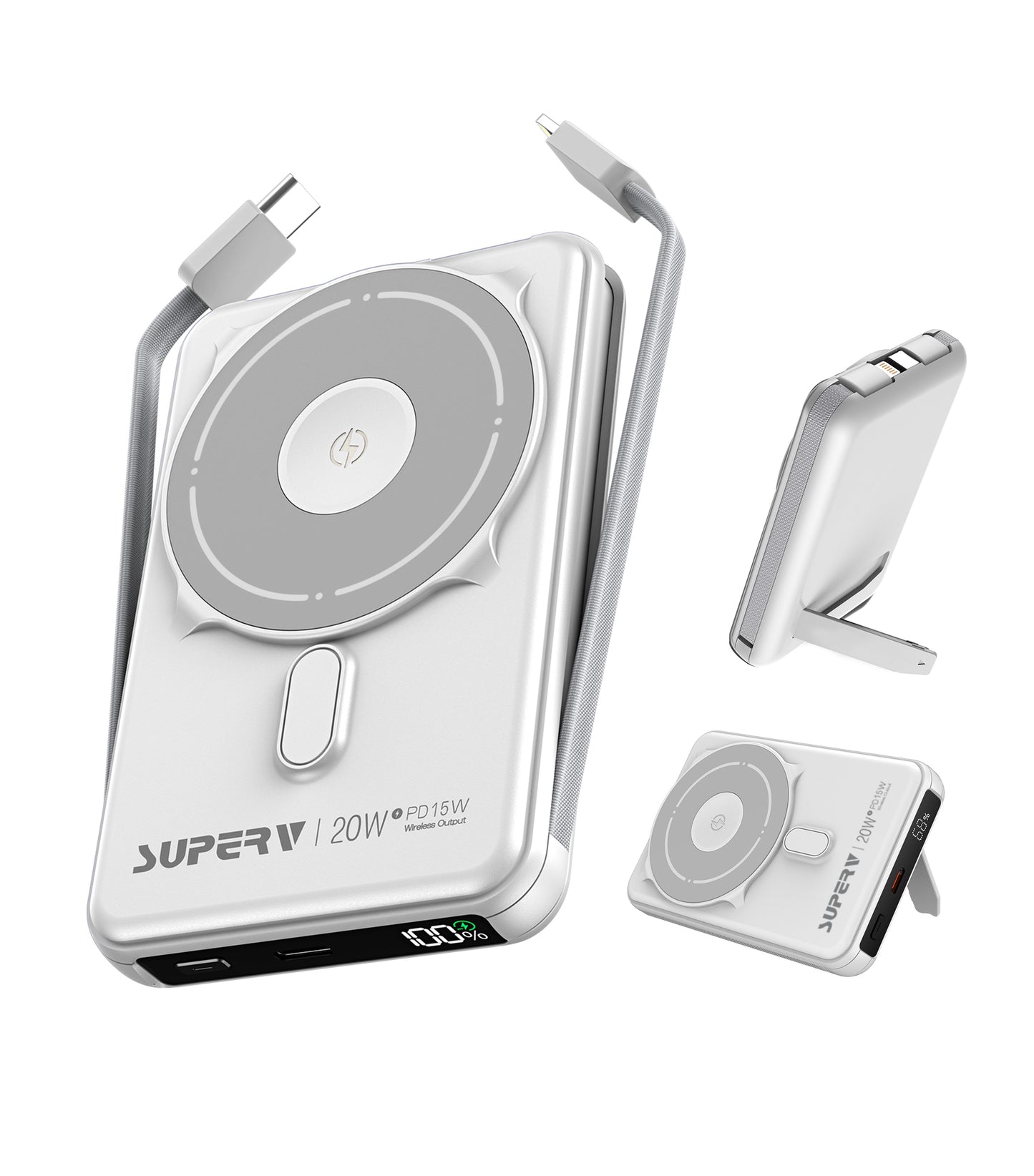 Power 13 - 3in1内蔵ケーブル搭載 モバイル充電器