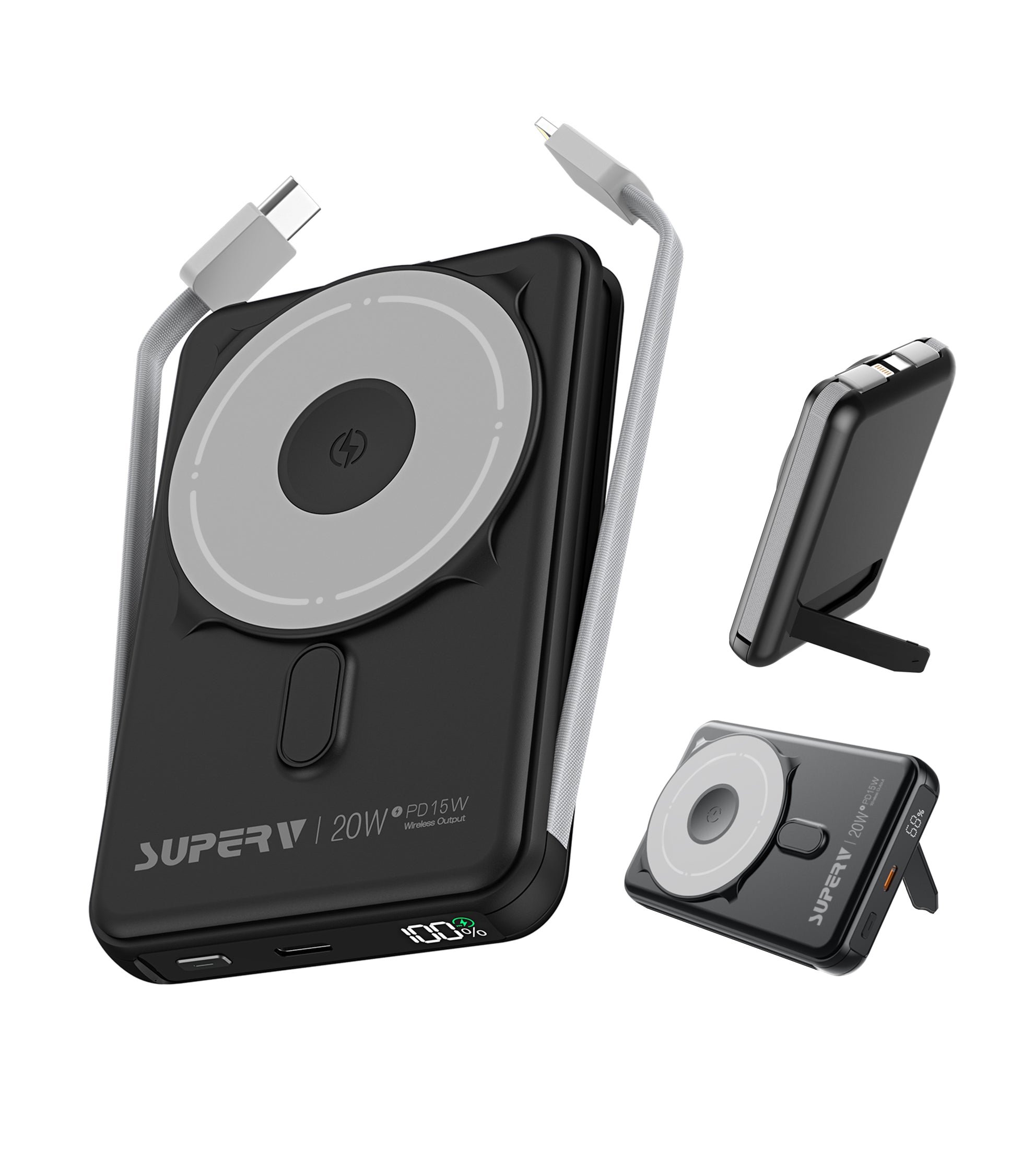 Power 13 - 3in1内蔵ケーブル搭載 モバイル充電器 – GAIN